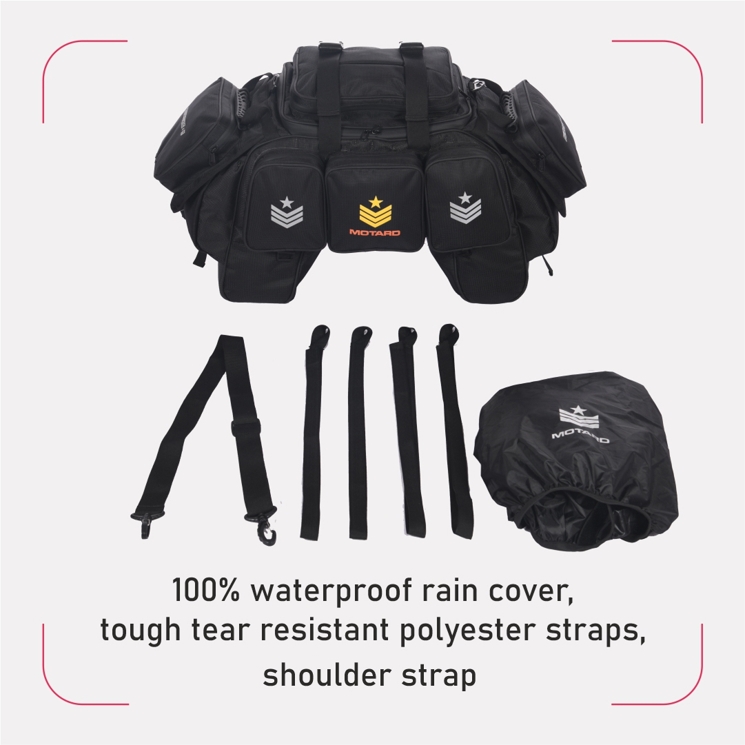 MOTARD BlackCat 65 +15 litre motor bike tail bag - Image 7