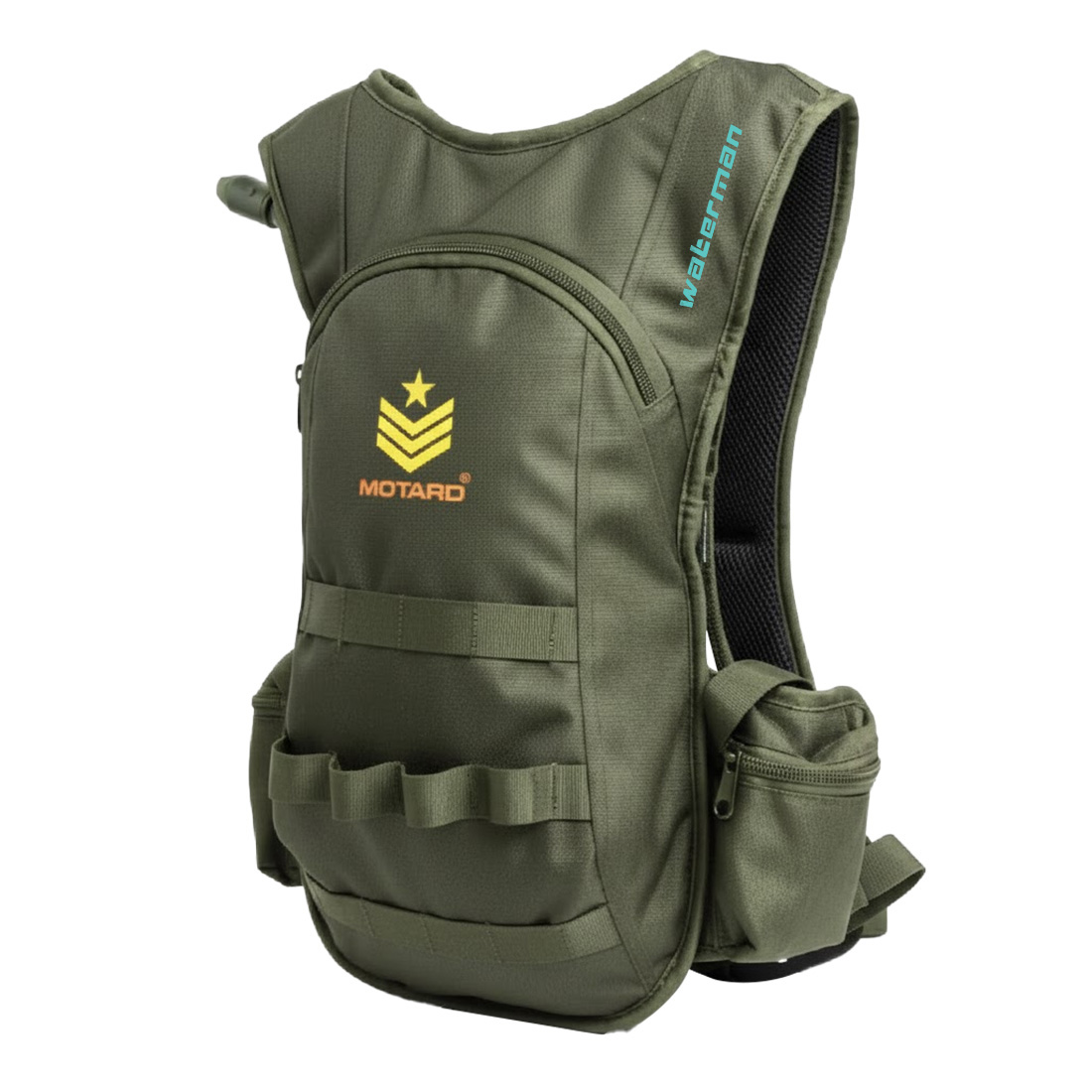 Motard Waterman H20 Hydration Tactical Backpack Olive Green with 3L Hydration Bladder - Image 2