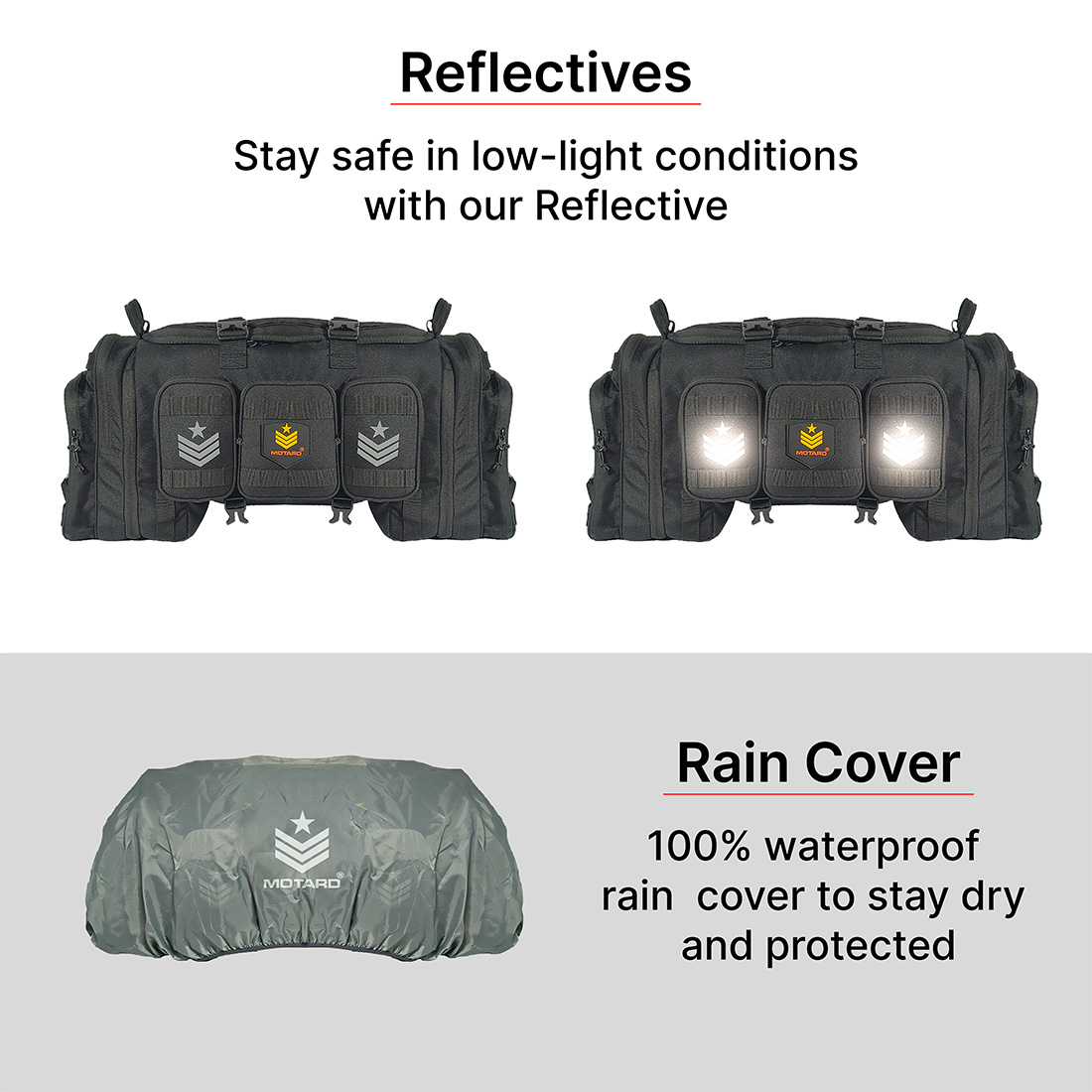 MOTARD Blackcat 6Days Motor Bike 48+12 Liters | 100% Waterproof Motorcycle Tail Bag | Universal for All Motorcycles - Image 6