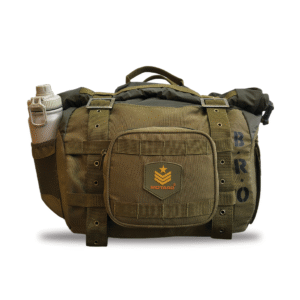 Alternative view of MOTARD B.R.O Motorcycle Saddle Bag 60L (30L+30L) | Waterproof Roll-Top Touring Saddle Bags | Military Style Heavy Duty Luggage for Retro, Cruiser & Adventure Bikes