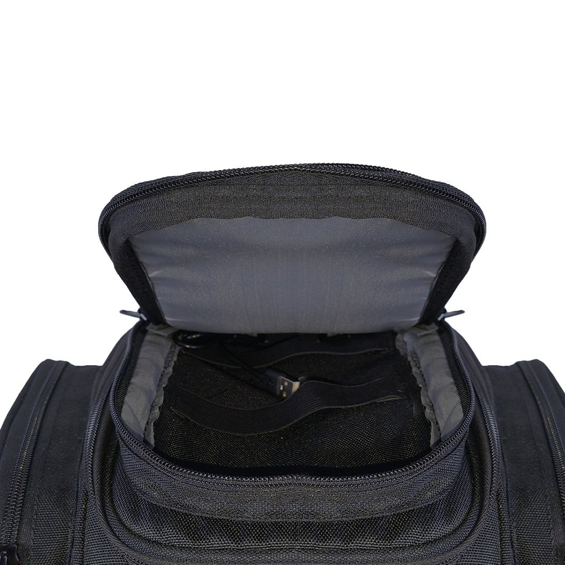 MOTARD® Tank™ with 2 L Water Bladder Motorcycle Magnetic Tank Bag 26L Expandable to 30L | Tactical Tank Bag with 8 Magnetic Claws, Waterproof Rain Cover, Tail Bag & Backpack for All Motorcycles BLK - Image 3